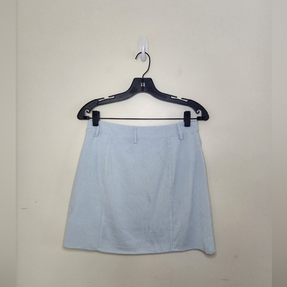 Women's Le Lis Blue & White Checkered Skirt Sz Small - Picture 2 of 6
